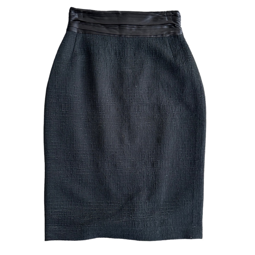 Elie Tahari Women's Black Wool Blend Pencil‎ Skirts Size: 6